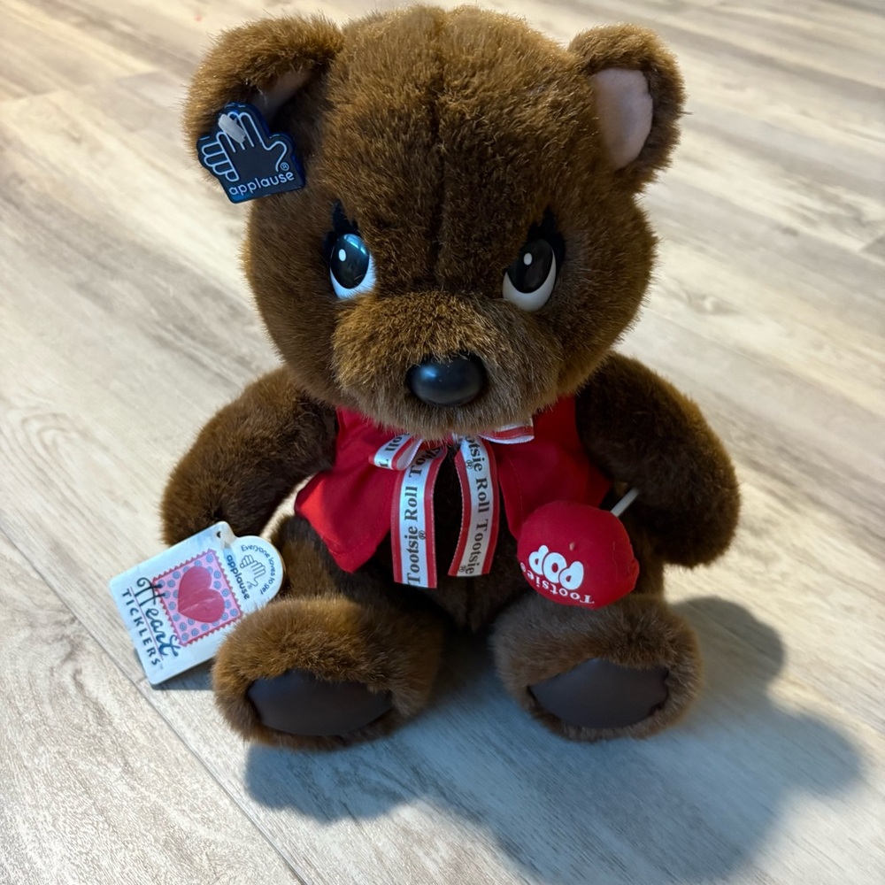 Applause Vintage Tootsie Roll Tootsie Pop Brown Bear NWT